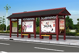 湖南嶽陽（yáng）仿古候車亭發貨案例