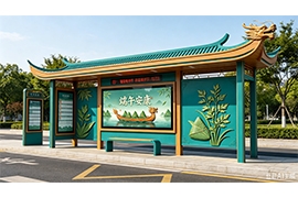 端午節智慧公交候車亭以匠心打(dǎ)造民俗(sú)出行場景