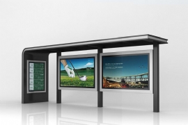 宿遷候車亭廠家盤（pán）點公交候車亭雙（shuāng）麵滾動燈箱的要點