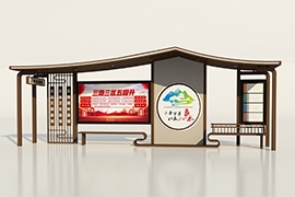 山西（xī）晉城（chéng）智能仿（fǎng）古候車（chē）亭發貨案例