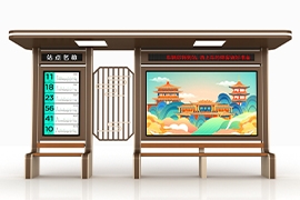 山西晉城5.4米公交候車亭發貨案例