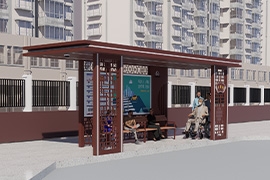 麗水雲和新中式仿古候車亭發貨案例