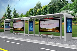 陝西延安智能公交（jiāo）候車亭發貨案例