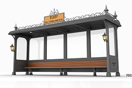 歐式候車亭(tíng)呈現出“新藝術風格”的設計特點